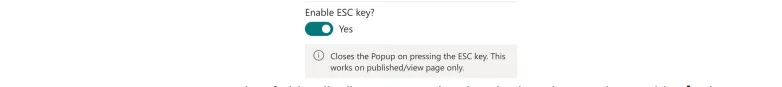 Enable ESC key toggle
