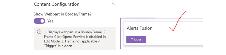 Show Webpart in Border or Frame toggle with a preview of the framed web part