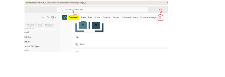 Adding a new tab to a Microsoft Teams channel